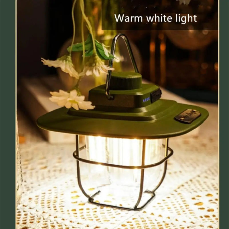 Description Picture 6 of itemLED Camping Lamp Retro Hanging Tent Lamp Waterproof Dimmable Camping Lights 2000mAh Battery Emergency Light Lantern for Outdoor