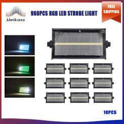 No Tax 10Pcs LED Strobe Light 960pcs DMX With DMX-512 Auto Sound Led Stage Lights Disco LED FlashLight RGB Strobe Light