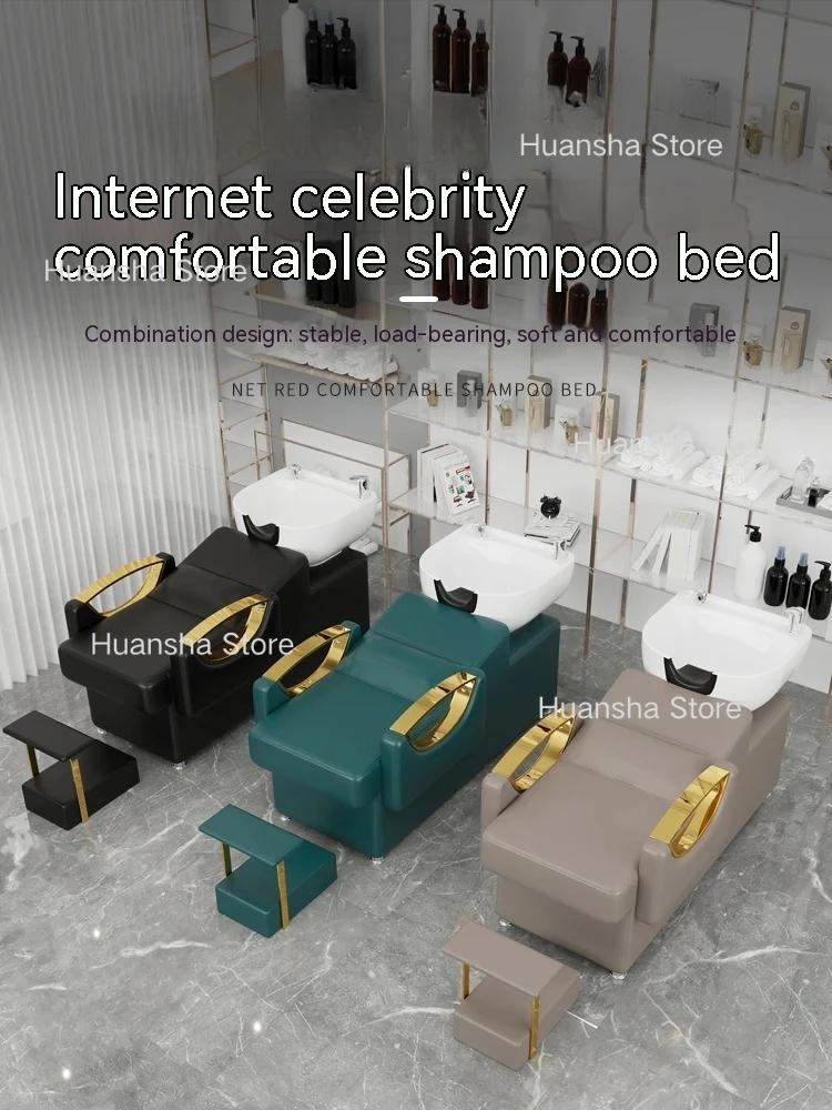 Description Picture 2 of itemBeauty Salon Chair Shampoo Stylist Hairdressing Washing Machine Head Spa Chair Hair Salon Bowl Sink Friseur Sillas Beauty