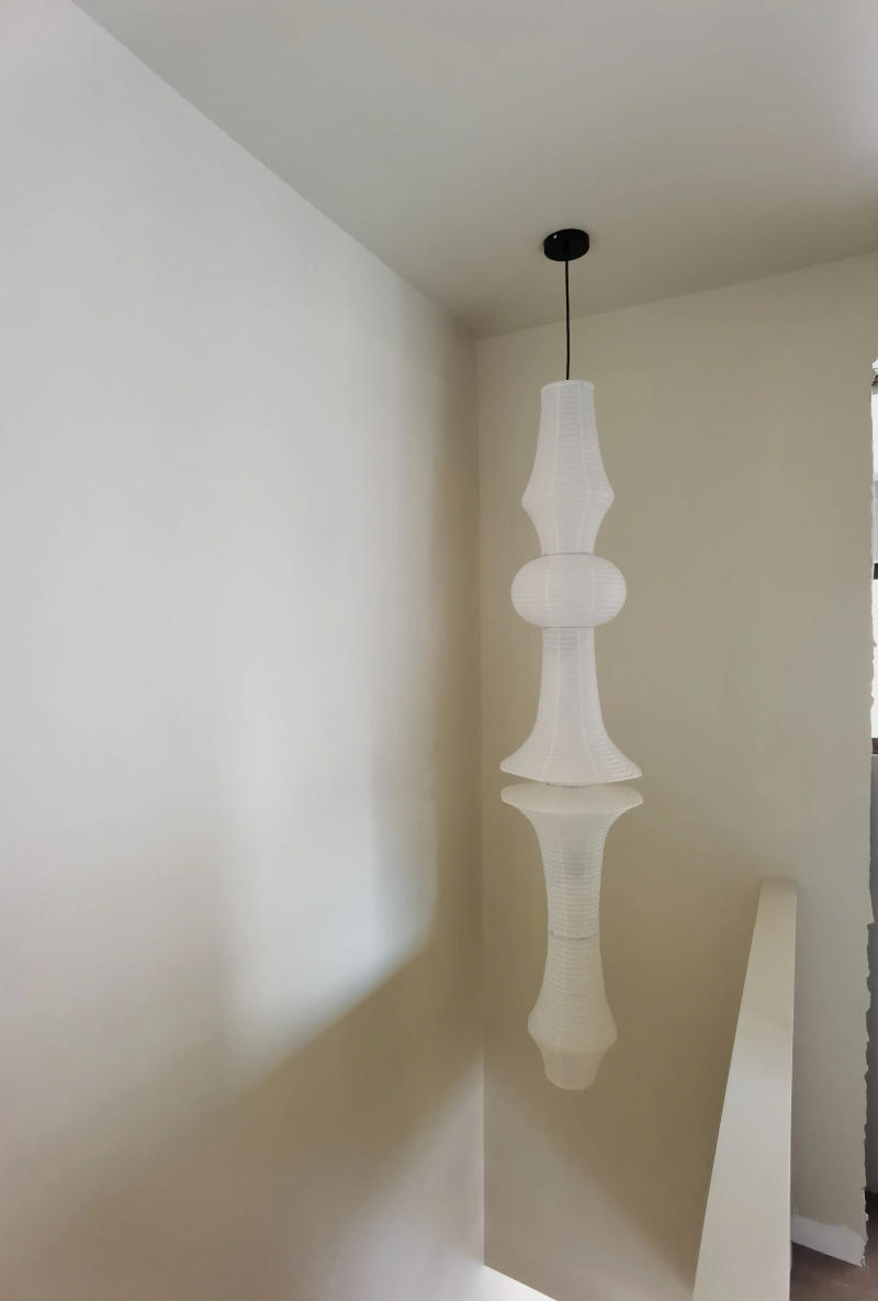 Description Picture 3 of itemNordic Wabi Sabi Wind Rice Paper Led Pendant Lights Living Room Bedroom Corner Chandelier Duplex Loft Home Decor Bedside Lamp