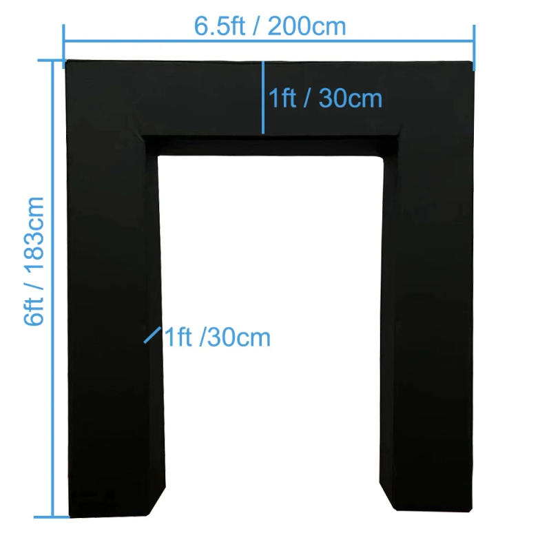 Description Picture 2 of itemSquare top 3D arch stands with custom cover 3D door frame arch open arch for party event backdrop photo booth background