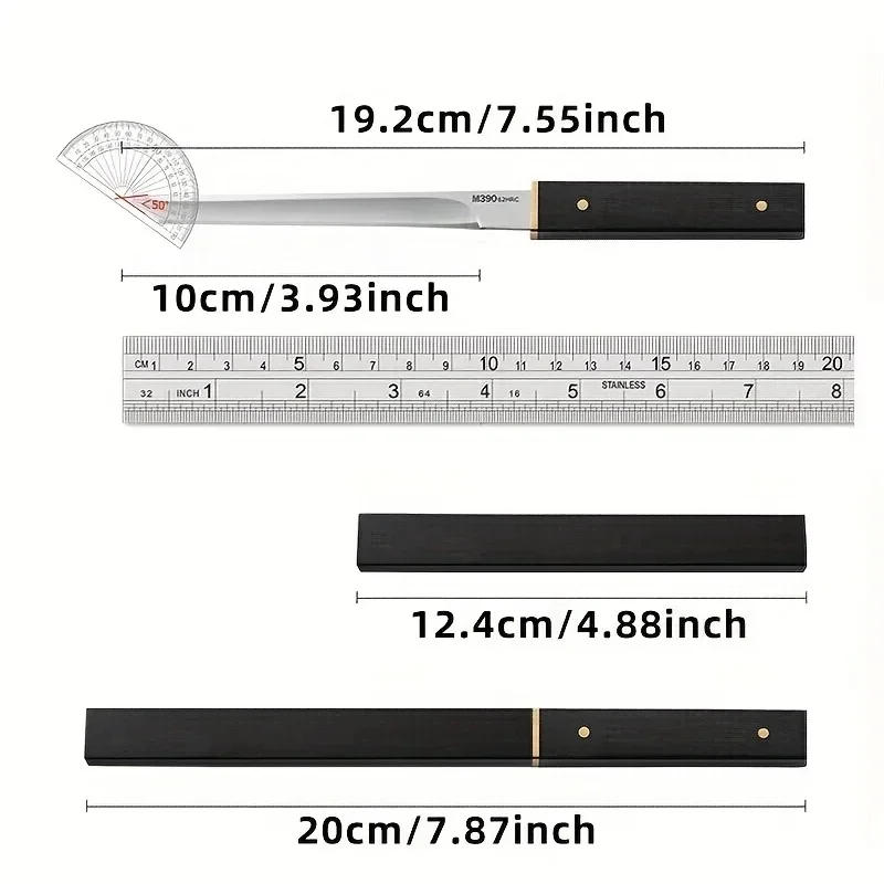 Description Picture 3 of itemKitchen Meat Cleaver Stainless Steel Slicing Knife Barbecue Sharp Fruit Watermelon Knife ABS Handle Fish Knife Cooking Tool