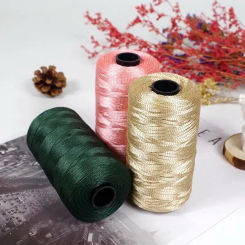 1pc 100g/reel New Summer Crochet Yarn Satin Webbing Designed Blended Fancy Yarn for DIY Hat Handbag Sweater Hat