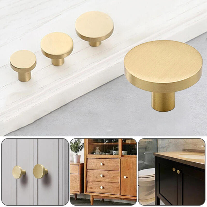 Description Picture 5 of item4pcs Modern Round Single Hole Handle Bathroom Cabinet Drawer Space Aluminum Handle Home Hardware Supplies