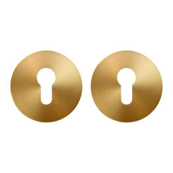 DOOROOM brass door lock key escutcheon plates Knurled Striped Thumbturn for inside door room bathroom thumb turn