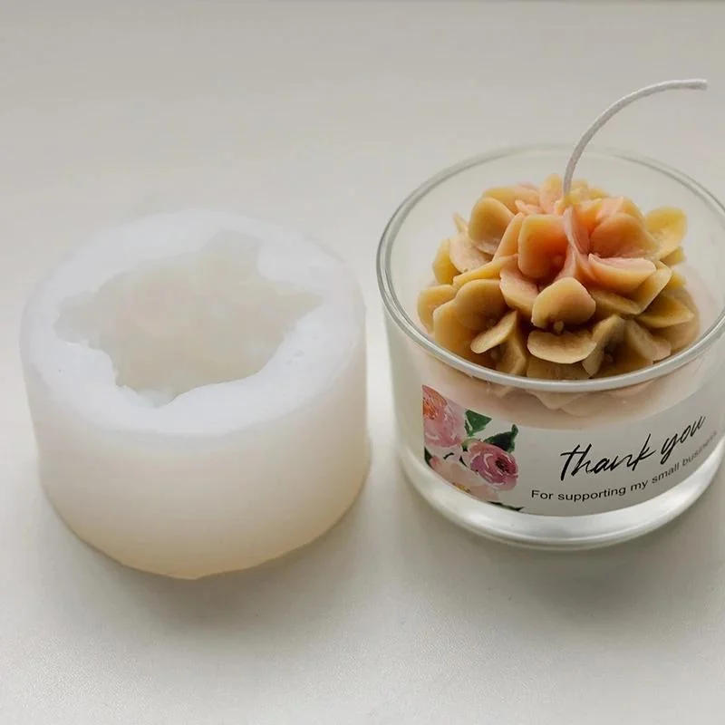 Description Picture 3 of itemHydrangea Flower Mold Decoration Plant Soap Molds Flowers Candle Moulds Bouquet Making Clay Silicone Molds