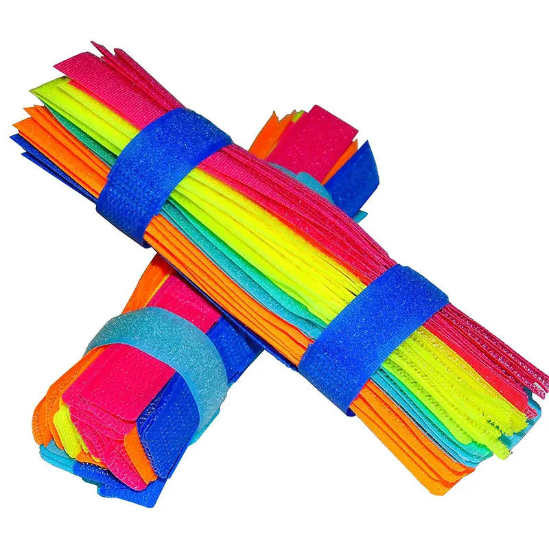 Description Picture 3 of item50PCS Reusable Cable Ties Hook and Loop Fastener Cable Tape Cord Tie Self-Adhesive Securing Straps Organizer Cable Management