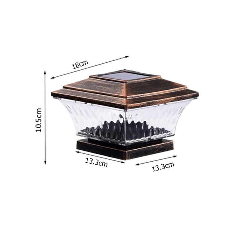 Description Picture 6 of itemIP44 Waterproof Led Solar Light Fence Lamp Solar Panel Pipe Garden Street Solar Powered Landscape Lamp Light Garden Decoration