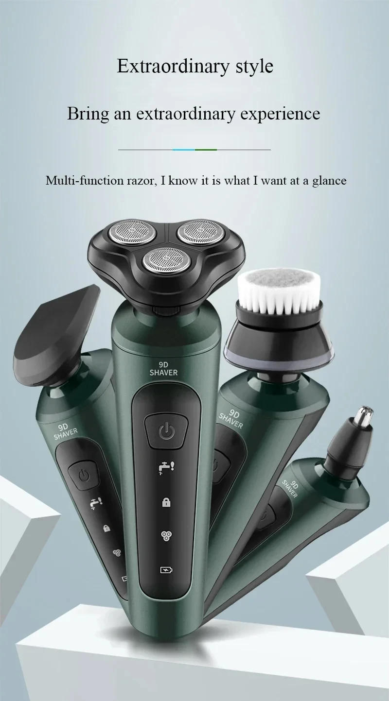Description Picture 2 of itemXiaomi Electric Shaver 4-in-1 Multifunctional Dry and Wet Dual-purpose Silent Adjustable Rotary Electric Trimmer Hair Trimmer
