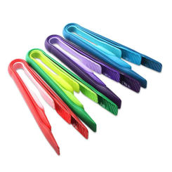 /set Non-Slip Food Tong Food Grade Plastic Bread Tongs Salad Serving Tongs Kitchen Cooking Clip Clamp BBQ Tools Accessories