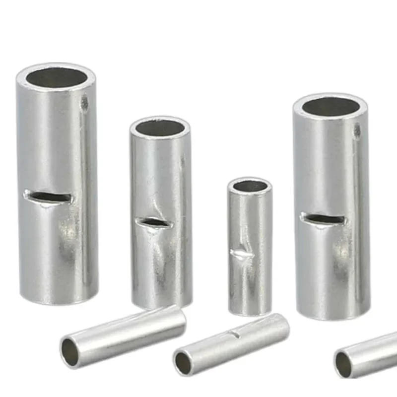 Description Picture 5 of item150pcs Non-Insulated Butt Wire Connector Ferrules Electrical Cable Terminal Bare Tinned Crimp Terminal 0.5-6mm2 22-10AWG