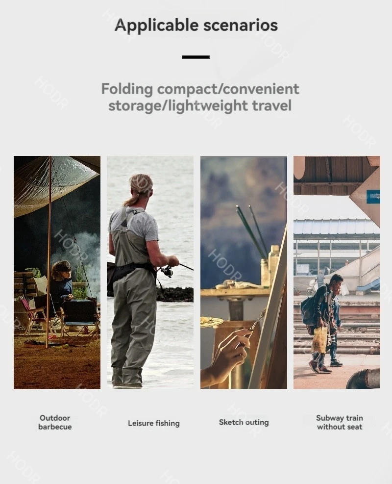 Description Picture 4 of item[HODR] 3F UL GEAR Folding Camp Stool Dyneema Ultra-Light Camp mini Chair Outdoor Portable Camping Stool Barbecue Fishing Stool