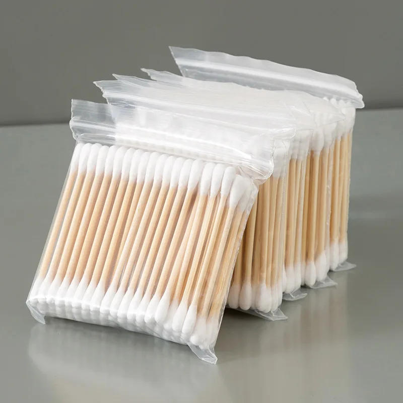Description Picture 6 of itemDouble-ended Makeup Cotton Pads Wooden Cleaning Tools Disposable Ear Cleaning Sticks Multifunction Beauty Cotton Swabs Cosmetics