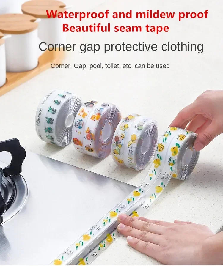 Description Picture 2 of itemShower Bath Sealing Strip Tape Caulk Strip Self Adhesive Waterproof Wall Sticker Sink Edge Tape for Bathroom Kitchen Accessories