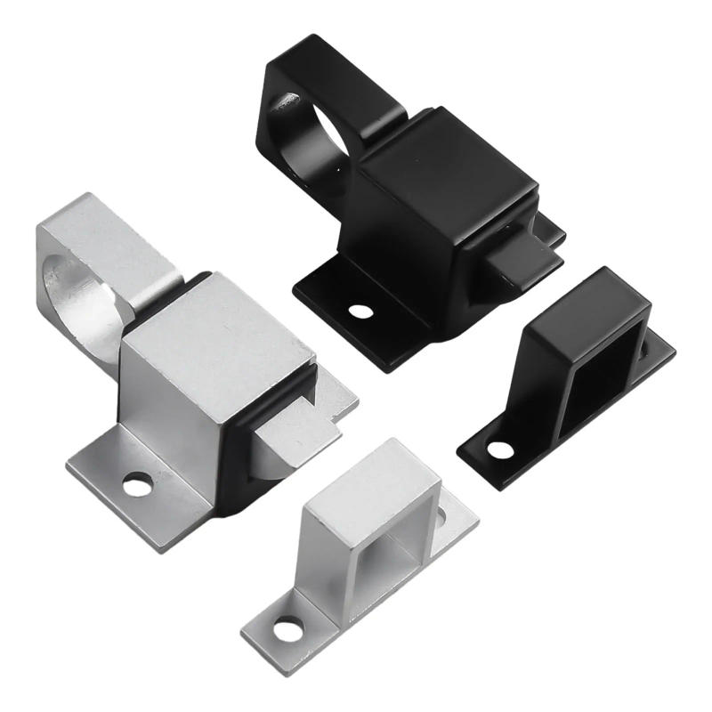 Description Picture 4 of itemAutomatic Door Bolt Latch Home Window Gate Security Pull Ring Aluminum Alloy Spring Bounce Door Bolt Self-Closing Latch Lock