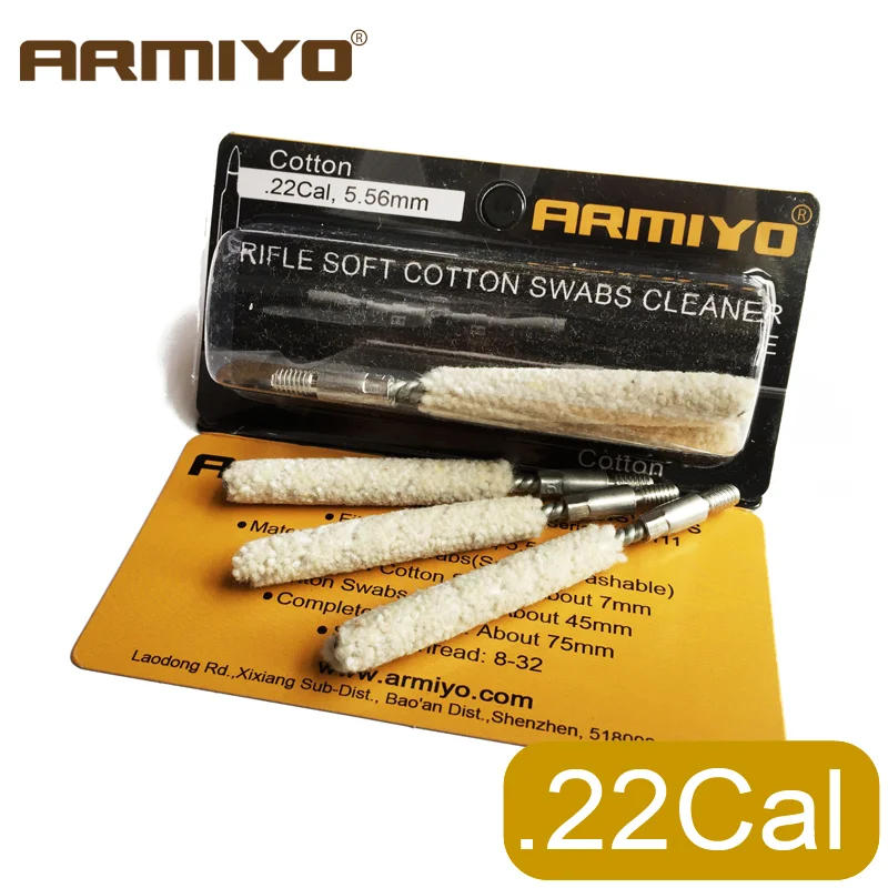 Description Picture 2 of itemArmiyo .22Cal 5.56mm Hunting Tactical Cotton Cleaning Swabs Gun Barrel Cleaner Shot Accessories Screw Thread Size M4 8-32
