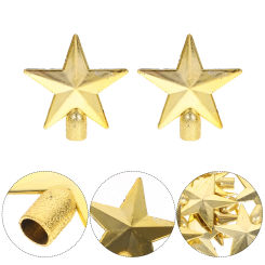 20 Pcs Mini Christmas Tree Top Star Ornament Outdoor Decor Xmas Decoration Decorations Topper Gadgets Festival