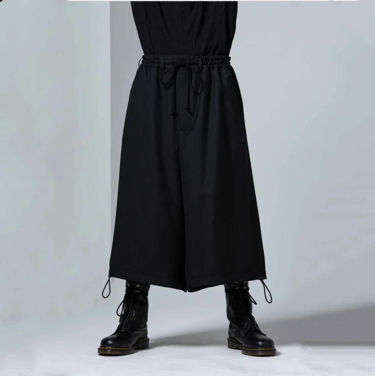 Description Picture 3 of itemMen's Capris New Youth Leisure Trend Men's Pants Handsome Straight Pants Loose And Versatile Wide Leg Drawstring Men's Pants