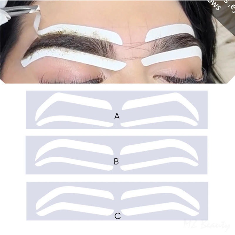 Description Picture 3 of itemDisposable Eyebrow Design Stencil Eyebrow Tint Airbrush Auxiliary Sticker for Brows Shaping with Single EyebrowsType Option eye