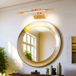 MantoLite Modern Dimmable Wall Lamp Mirror Bathroom Wall Light For Home Decor Brass Bedroom Vanity LED Lights Fixture 3000K 8W