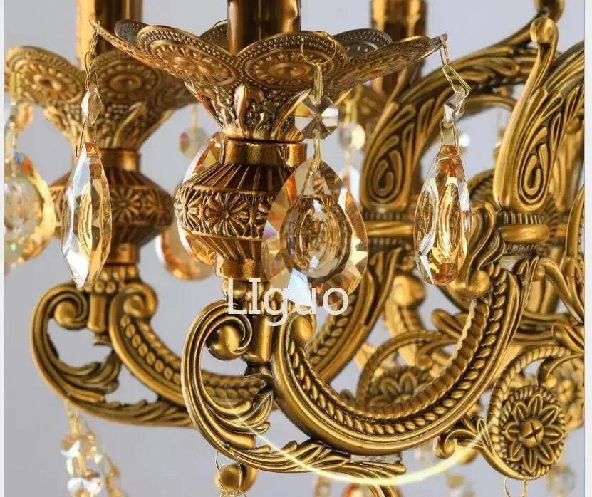 Description Picture 5 of itemBrass Alloy Luxurious European D80cm H235cm Chandelier Modern Crystal Chandelier / Light / Lighting Fixture AC 100% Guaranteed