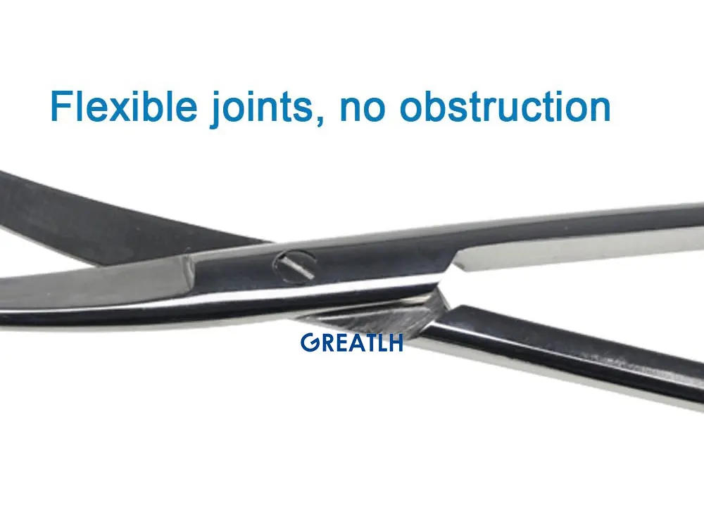 Description Picture 6 of item11cm/14cm Surgical Scissors Stainless Steel Double Tipped Scissors Dissecting Scissors Straight Curved Head Surgical Tool