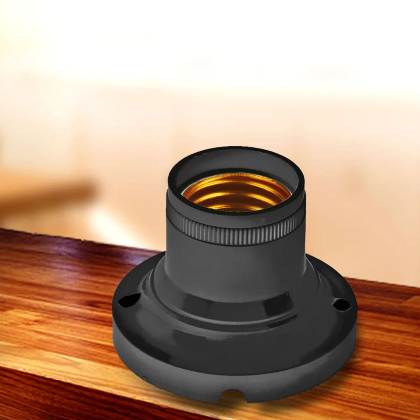 Description Picture 6 of item10pcs Screw Lamp Base Converter Portable E27 Flat Conversion Lamp Holder Lighting Accessories 60W 90-240V for Restaurant Kitchen