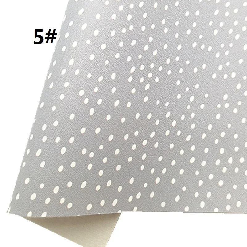 Description Picture 4 of itemFall Randomly Dots Printed Synthetic Leather Faux Fabric Sheets Felt Backing Vinyl For Earrings bag Bows DIY GM5080G