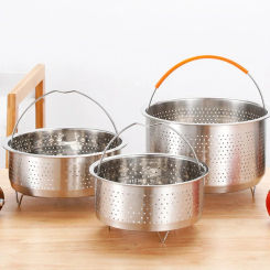 Steamer Insert Steamer Pot Stainless Steel Basket Rice Steamer Pressure Cooker Electric Rice Cooker Steaming Rice Basket