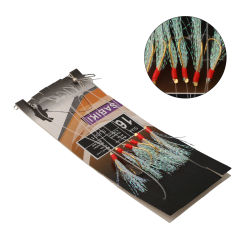 6pcs/Pack Sabikis Soft Fishing Lure Rigs Bait Jig Feather Lure Mackerel Herring Bait Tackle Tool Deep Sea Fishing