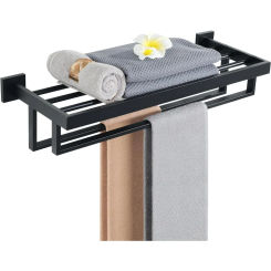 Alise Towel Rack,Towel Hanger Towel Shelf with Double Towel Bars for Bathroom and Lavatory,SUS 304 Stainless Steel Wall Mount