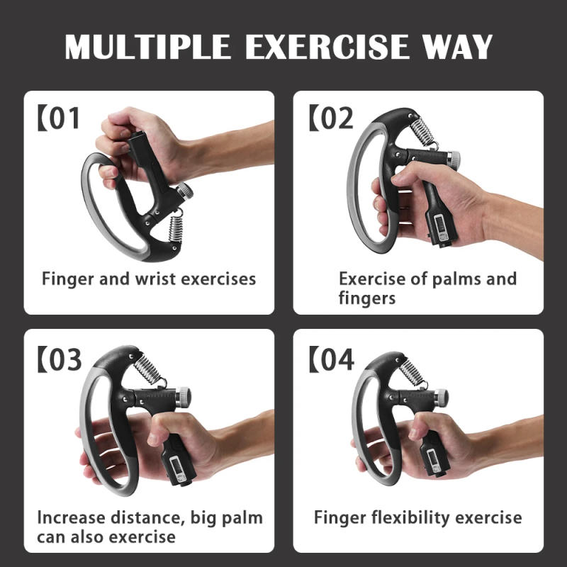 Description Picture 4 of item10-100Kg Adjustable Heavy Gripper Fitness Hand Exerciser Grip Wrist Training Increase Strength Spring Finger Pinch Expander