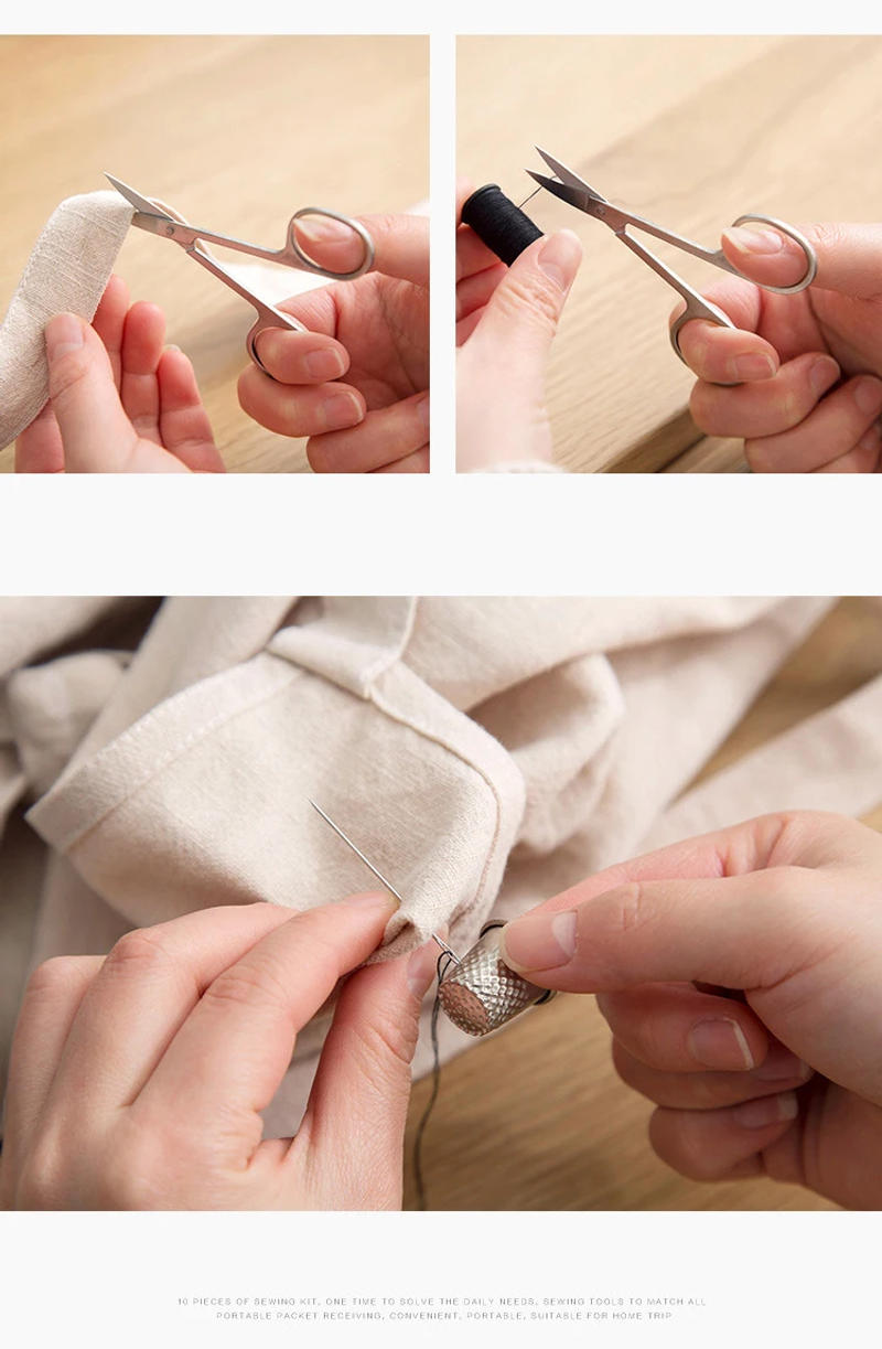 Description Picture 4 of itemDIY Sewing Tools Kit Portable Travel Stitch Sewing Tool Set for Hand Stitching Embroidery Thread Needle Sewing Accessories