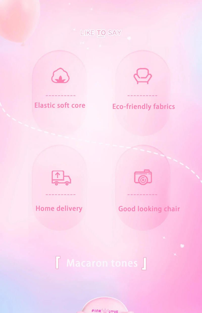 Description Picture 4 of itemPink Cute Cartoon Anime Gaming Chair Home Office Computer Chair E-Sports Competition Special Lifting and Rotating Latex Cushion