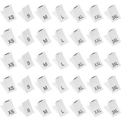 350 Pcs Sewing Clothing Size Label Embroidered Labels Tags for Garment Shirts Dresses Clothing on Clothes XS/S/M/L/XL/XXL/3XL