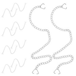 10 Pcs Signage House Plate Hanging Chain Bird Houses Chalkboards Stainless Steel Billboards Hangers for Feeders