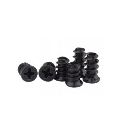 Black Silver Flat Head Cross Groove Flat Tail Coarse Thread Self Tapping Screw Computer Desktop Case Fan Fixing Small Bolt M5