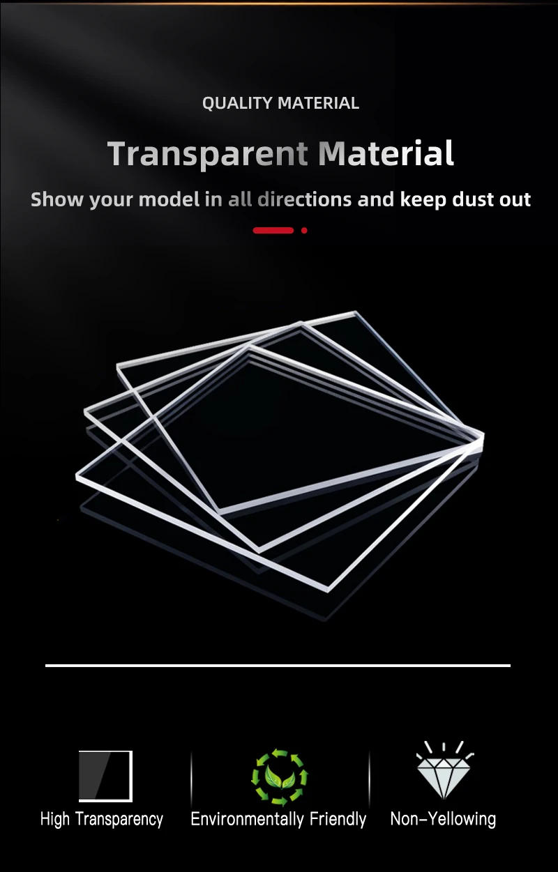 Description Picture 4 of itemAcrylic display box for lego bricks 42056 display case for GT3 building block model car dustproof clear storage box