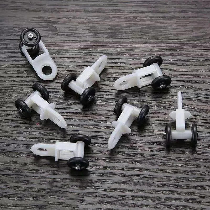 Description Picture 4 of item60pcs Curtain Pulley Window Hardware Track Accessories Plastic Roller Old-fashioned Rail Hook Ring Bathroom Accessories
