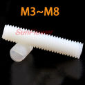 100/50pcs M3 M4 M5 M6 M8 White Sleeve Nylon Screw Bolts Plastic Plug Expansion Tube Anchors Set  Grub Screw Plastic Thread Flat