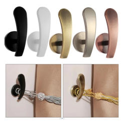 1Pair Retro Practical Mounted Metal Hooks Modern Curtain Tieback Curtain Hooks Wall Hanger Curtain Holder Home Decor Accessories