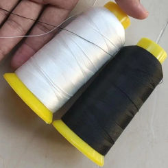 1200 Meters Strong Sewing Threads for leather/jacket 0.15mm diameter White Black High Tenacity Polyester Sewing Machine Thread