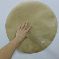 Yibuy Beige Yellow Diameter 30 35 40 45 50 0.1mm Bongo Shaman 8 10 12 13 14inch African Tambourine Thin Goat Skin Drums Head