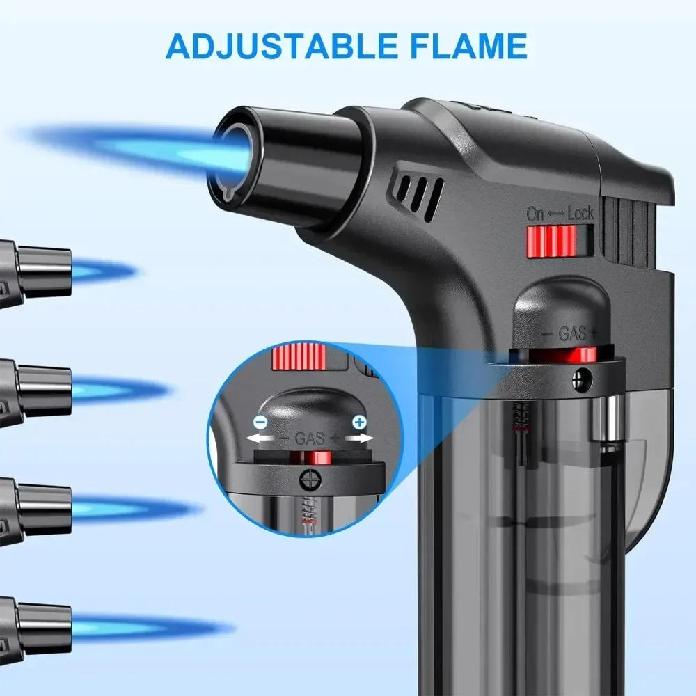 Description Picture 3 of itemWelding Torch Lighter Butane Gas Windproof Lighters Jet Spray Gun Lighter Cigar Accessories Kitchen Cigars Ignition New Gadgets