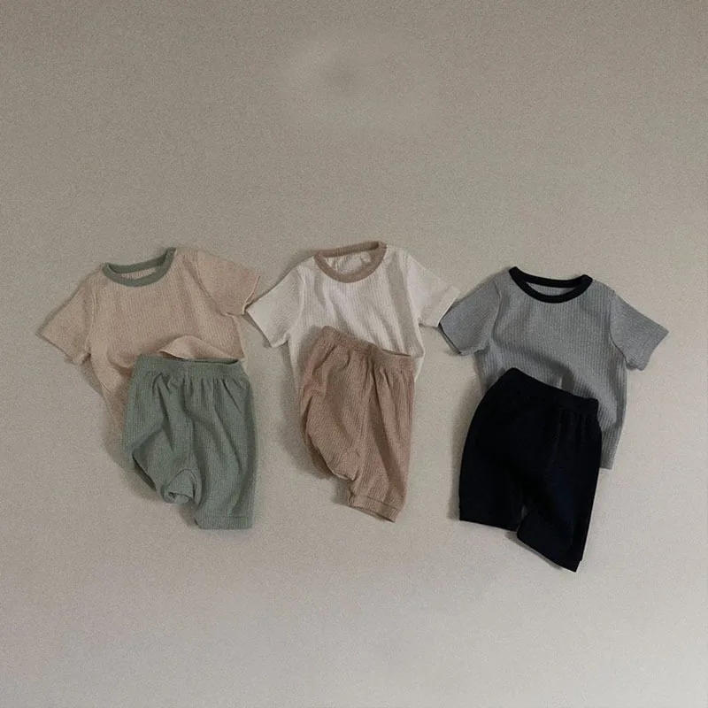 Description Picture 2 of item2025 New Baby Short Sleeve T Shirt + Shorts 2pcs Suit Summer Infant Cotton Breathable Clothes Set Loose Toddler Girl Outfits