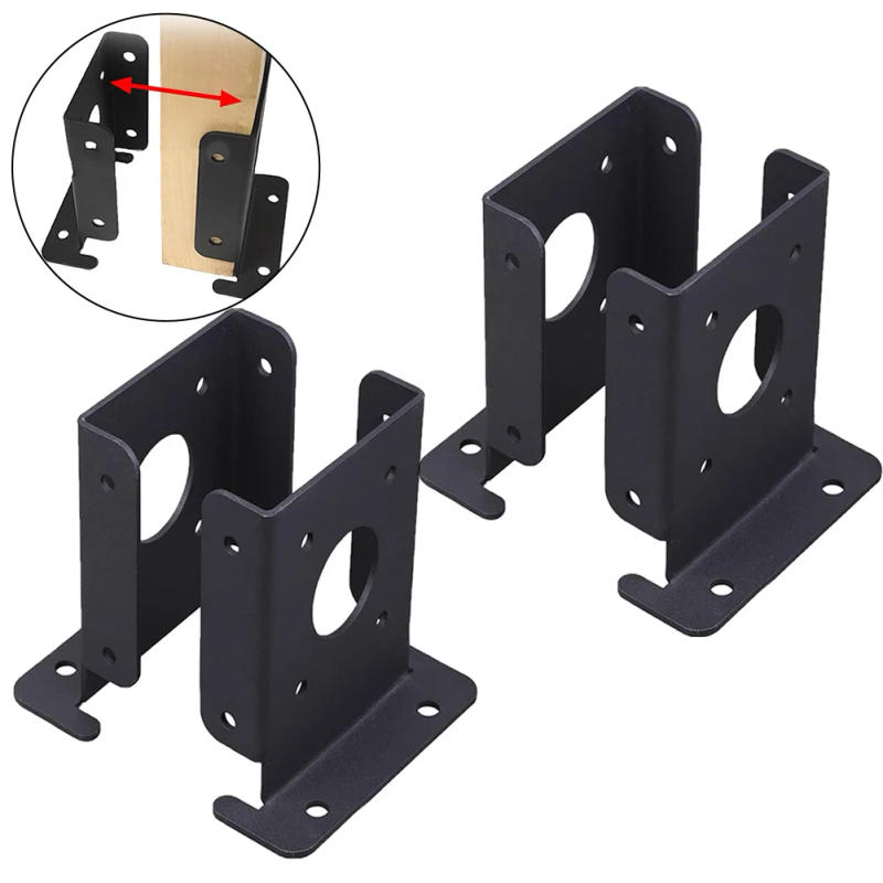 Description Picture 4 of item2pcs Adjustable Pergola Post Anchor Base Brackets Kit For Deck Railing Mailbox Multifuctional Metal Post Brackets