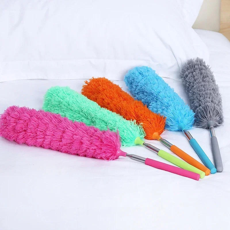 Description Picture 5 of itemElectrostatic Dust Duster Telescopic Flexible Stainless Steel Household Feather Duster Cleaning Tool Microfiber Dust Brush