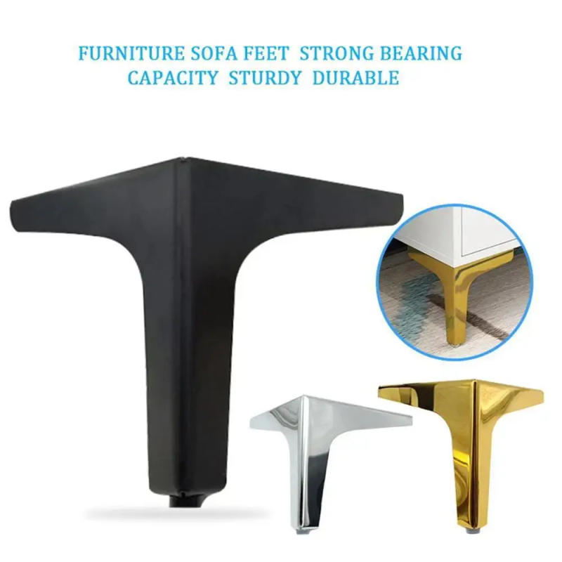 Description Picture 2 of itemIron Furniture Legs Replacement Right Angle Support Table Feet Home Metal Sofa Bed Leg with Anti-slip Foot Pad