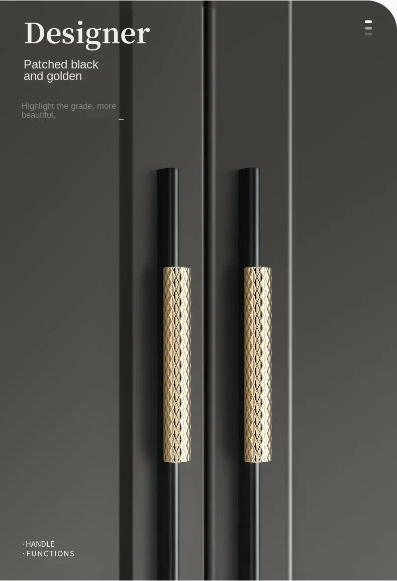 Description Picture 4 of itemExtra Long Handle 600/800/1000mm Modern Bedroom Door Cabinet Handles Gold Black Cupboard Door Drawer Pulls  Furniture Handle