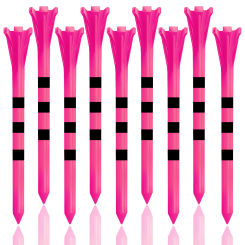 Golf Tees Plastic Unbreakable 5 Prongs Head Tee with Stripe Markers 50pcs,83mm70mm Long Ball Holder Low Friction Less Resistance